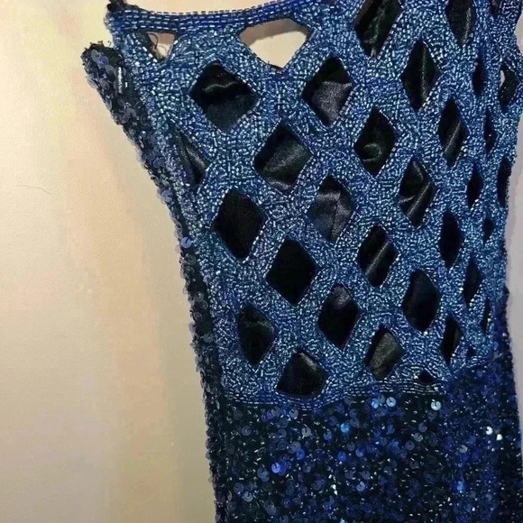 SCALA vintage SEQUINS FORMAL DRESS SMALL - Picture 10 of 16